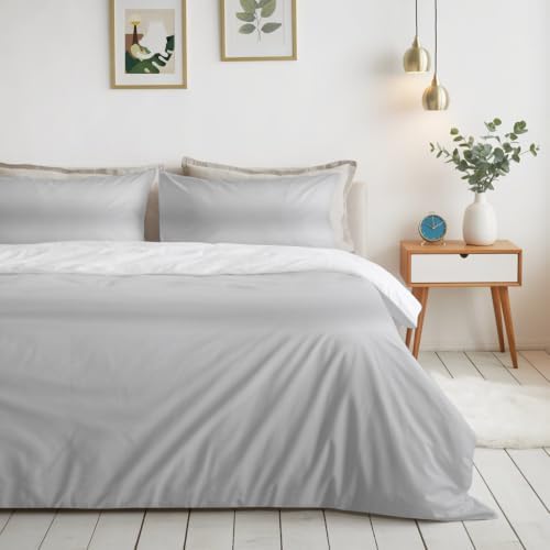 4 Pieces Duvet Cover Queen Bedding Sets Gray Gradient Modern