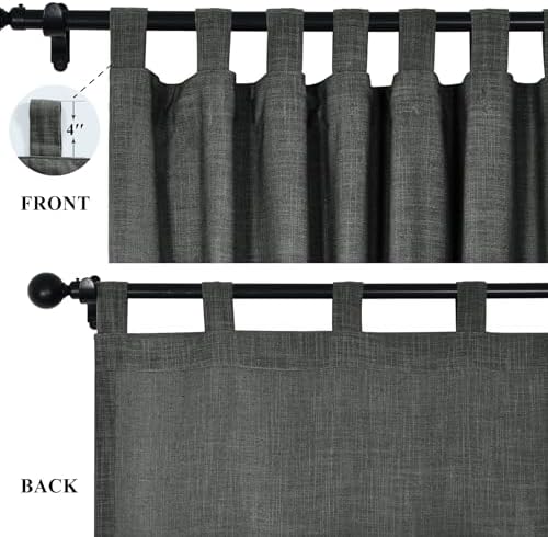 Fcosie Extra Wide Room Darkening Curtains 120W x 84L Inches Tab Top