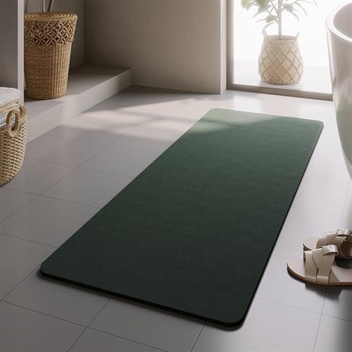 Thin Bathroom Runner Non Slip Washable Grey 24''x63''