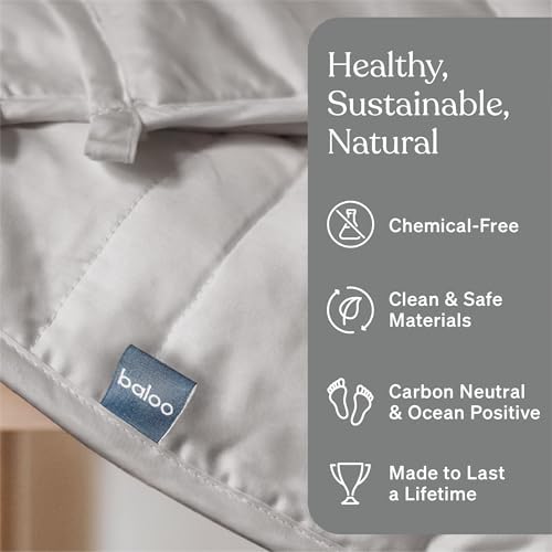 Baloo Weighted Blanket for Adults 25 lb King (Silver Sage, 80"x87")