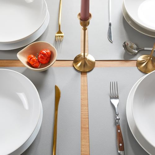 DOLOPL Faux Leather Placemats Set of 6, Heat Resistant Table mats