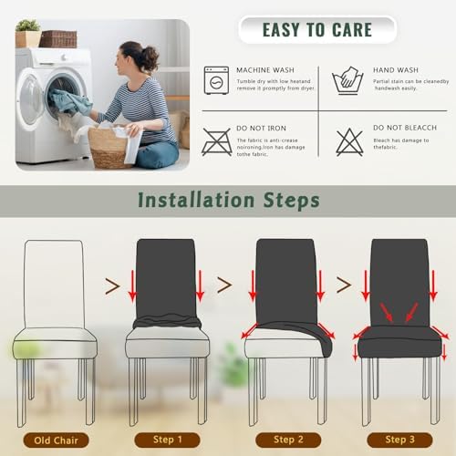 Dining Room Chair Covers Set of 4 Stretch Spandex Kitchen Chair