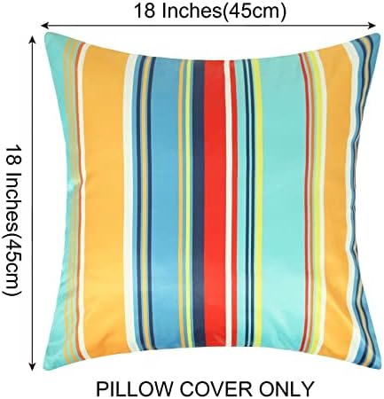 Pyonic Set of 2 Outdoor Pillow Covers Waterproof Throw Pillow Covers