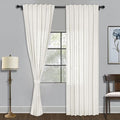 Fcosie Back Tab and Rod Pocket Linen Curtains 63 in Length Room