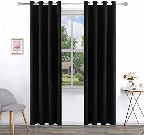 Pickluc Grommet Blackout Curtain for Living Room, Light Blocking