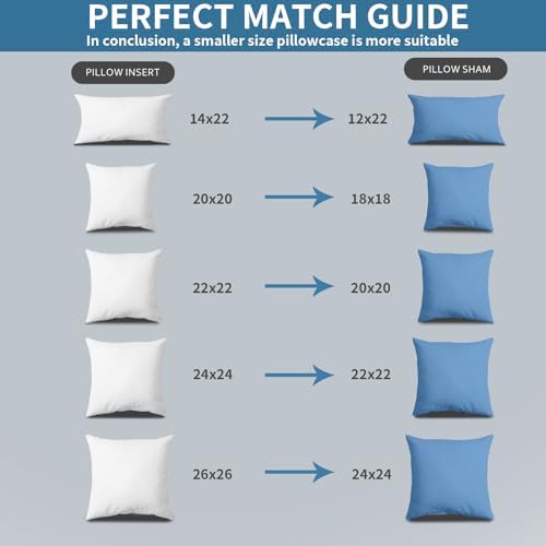 YSTHER Down Feather Throw Pillow Inserts 20x20 Set of 2 Firm Large