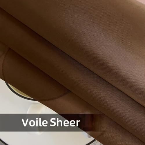 youleyar Solid Sheer Rod Pocket Curtain Voile Draperies 2 Panels White