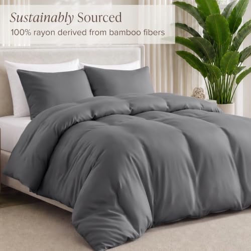 Bare Home 100% Rayon Made from Bamboo Duvet Cover Set
