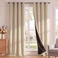H.VERSAILTEX Cream Beige 100% Blackout Curtains for Bedroom