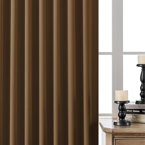 Joydeco 72 Inch Blackout Curtains for Bedroom, Thermal Insulated Black