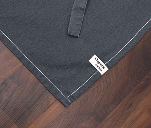 AMOUR INFINI Cotton Solid Aprons for Women with Pocket, Adjustable