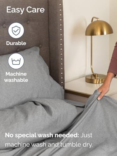 CGK Extra Deep Cal King Single Fitted Sheet Only - Heathered Grey