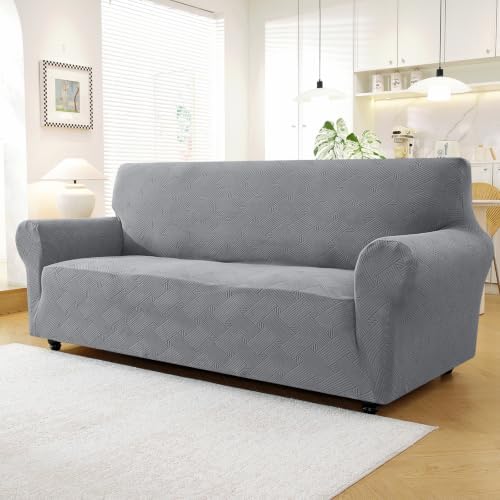 XINEAGE 3-Seater Sofa Slipcover Pet Friendly,Stretch Couch Cover,Light