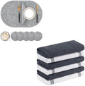 Homaxy Round Faux Leather Placemats and Coasters