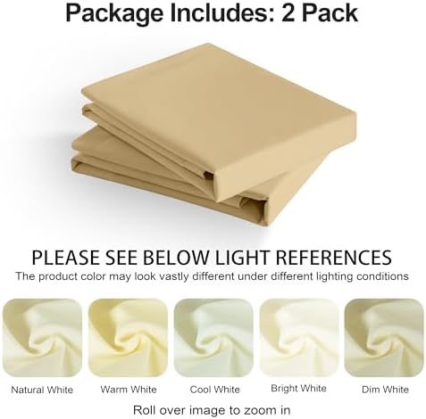 NTBAY Standard Pillow Shams, Set of 2, Microfiber, Light Taupe