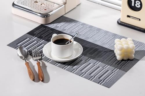 LEXMORE Placemats Vinyl/Plastic Woven Place Mats for Kitchen Table
