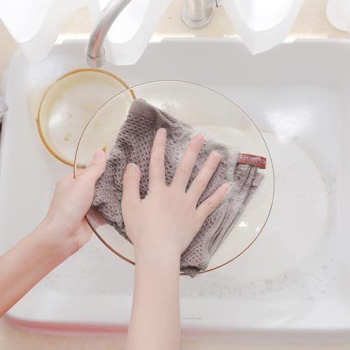 Homaxy 100% Cotton Waffle Weave Kitchen Dish Cloths, 9-Pack, Mixed