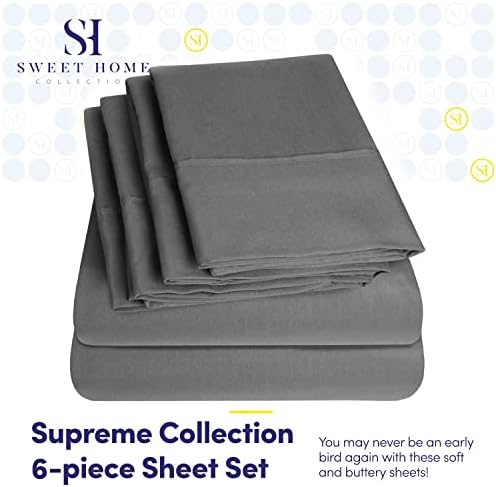King Size Deep Pocket Sheet Sets – 6-piece Extra Deep Pocket Bed