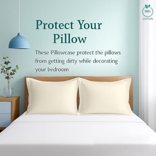 2 Pack Pillow Shams Queen Size 20x30 – 600 Thread Count 100% Organic