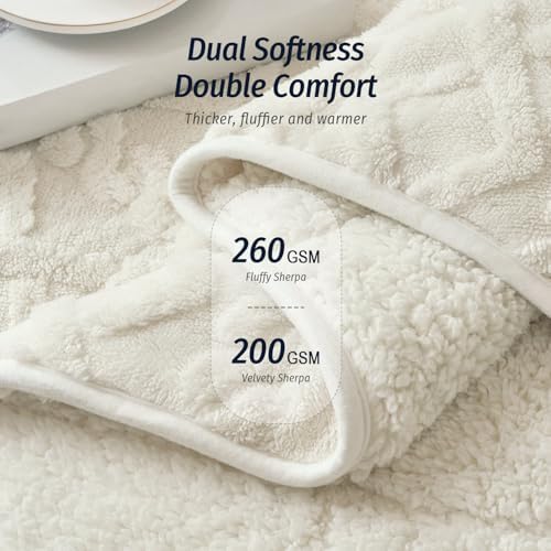 Wemore Weighted Blanket for Adults Twin Size 15 lbs 48" x 72" Cream