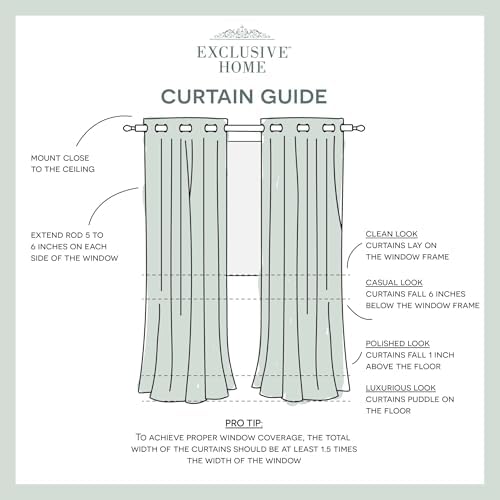 EXCLUSIVE HOME Curtains Chateau Light Filtering Pinch Pleat Curtain