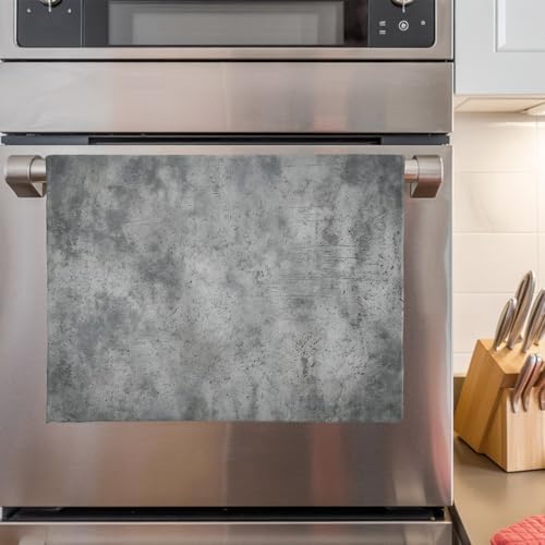 Grey Vintage Kitchen Towels Set of 4, Absorbent Microfiber Soft Dish
