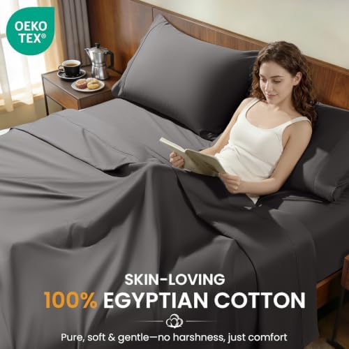 100% Egyptian Cotton King Sheet Set,1000 Thread Count