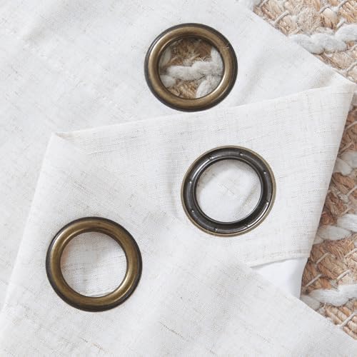 jinchan Lined Linen Curtains 63 Inch Light Filtering Grommet 2 Panels