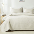 akkialla King/Cal King Quilt Set,Cream Lightweight Bedspread with Coin