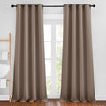 NICETOWN Cappuccino Blackout Bedroom Curtains 96 inches Long, Grommet