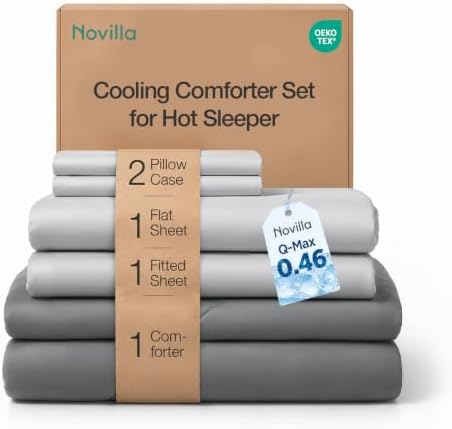 Novilla Cooling Queen Comforter Set for Hot Sleepers,5Pcs