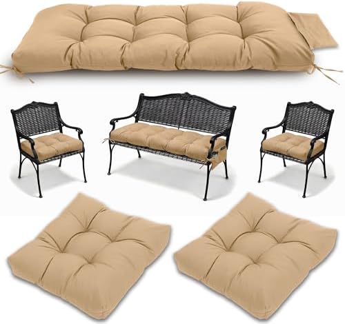 Yddsky 3Pcs Wicker Chair Cushion Sets for Patio