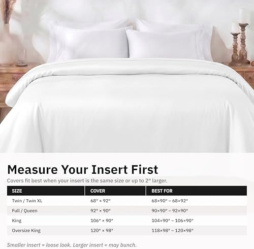 California Design Den Luxury Twin XL Duvet Covers, Antique White