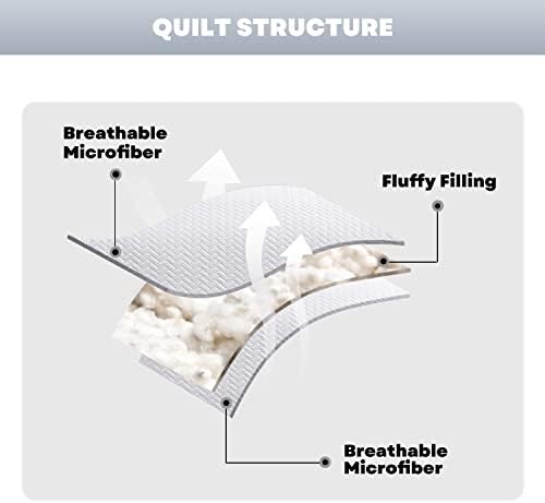 Maple&Stone White Quilt Set Queen Size, Lightweight Bedspread