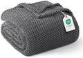 Exclusivo Mezcla Soft Waffle Fleece Bed Blanket King Size, Gray