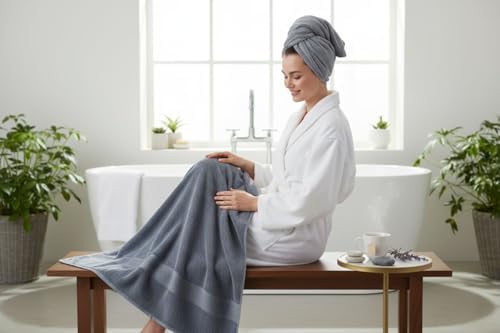 Mango Gifts 100% Cotton Hand Towels Set of 4, 16 x 28 Inch, Soft