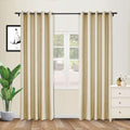 coloeaf Blackout Curtains 108 Inches Long 9ft Linen Textured Grommet