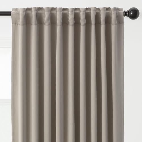 Chanasya Premium 2-Panel Solid Contemporary Room Darkening Curtains