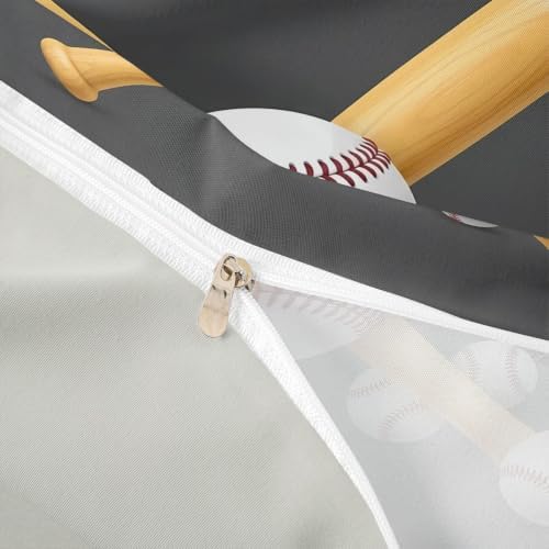 Feelyou Sports Baseball Bedding Set 3D Baseball Bat Printed Duvet