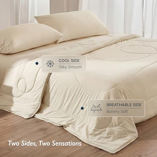 Breescape Cooling Comforter Set - Ultra Comfort 4pcs with Queen Size