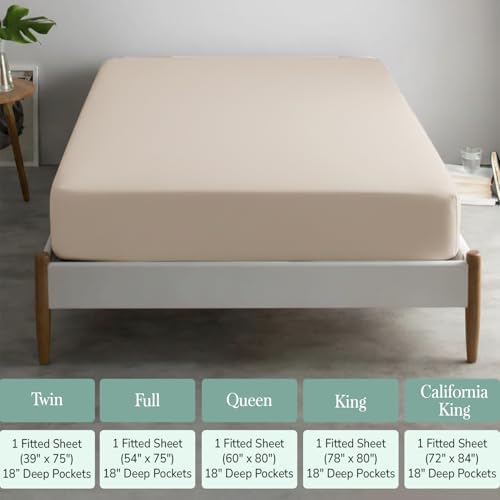 Feather & Stitch 1 Piece Fitted Sheet King Size 500 TC-1 Piece 100%
