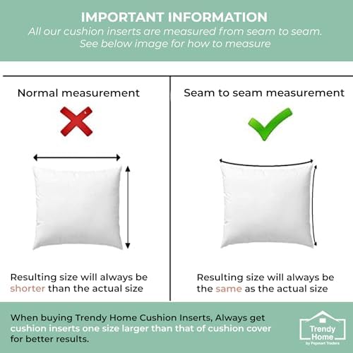 Trendy Home 20x20 Throw Pillow Insert (Set of 4, White) Bed and Couch