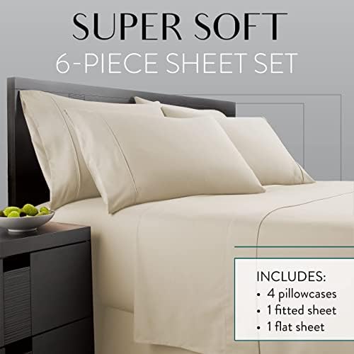Danjor Linens Bed Sheet Set Full Size for Teens, Hotel Premium Sheets