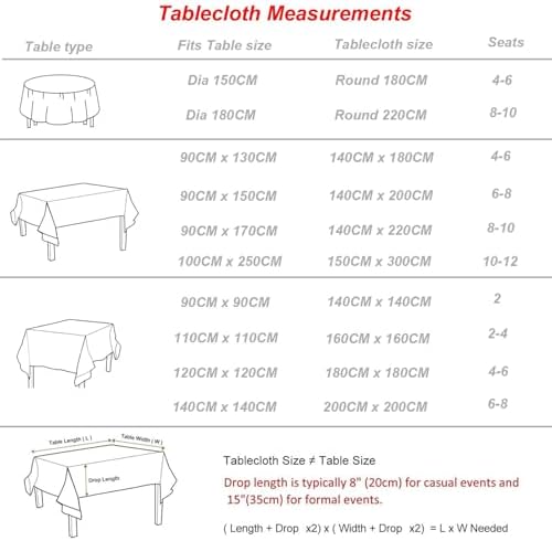 Kitchen Table Cloths Rectangle 47.3x70.9 inch,Linen-Blend Cotton