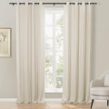 Drapifytex Antique Bronze Grommet Room Darkening Linen Curtains