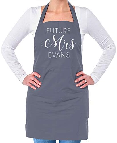 Future Mrs Evans - Unisex Adult Kitchen / BBQ Apron - Dark Grey - One
