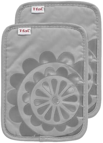 T-fal Medallion Design Pot Holder and Heating Pad, 6.75" x 9", Heat