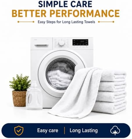 EcoLaire Washcloths Set of 60 (12x12 inches) White Premium Cotton