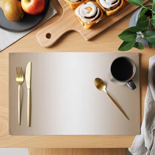 Placemats Set of 8, Beige White Ombre Woven Placemat, Linen Place Mats
