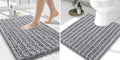 Smiry Bathroom Rugs Mat Set 2 Piece, 24X16+U-Shaped 24x20, Extra Soft
